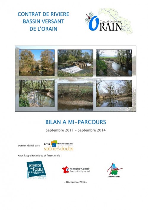 [Publication] Contrat de rivière bassin versant de l'Orain - Bilan à mi-parcours - EPTB Saône & Doubs
