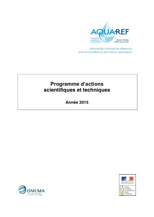 [Publication] Aquaref : programme d'actions scientifiques et techniques