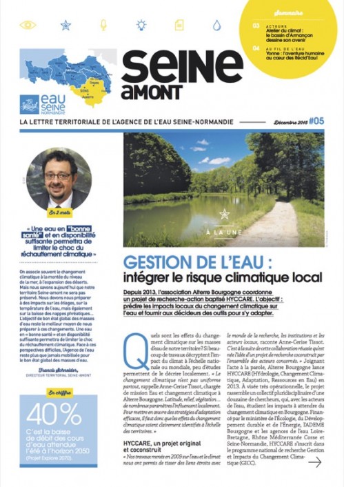 [Publication] La lettre territoriale de l'agence de l'eau Seine-Normandie - Seine-Amont
