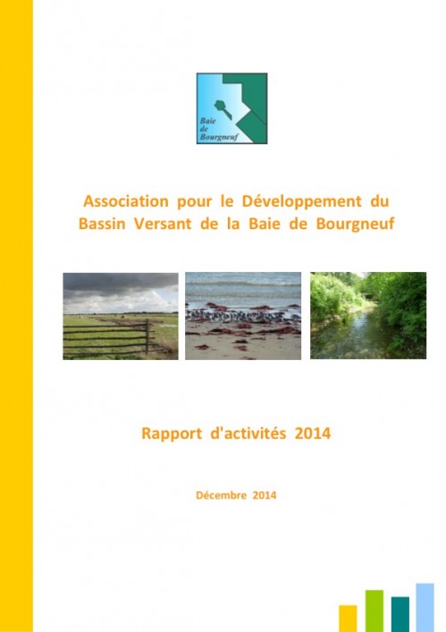 [Publication] Association pour le développement du bassin versant de la baie de Bourgneuf - Rapport d'activité 2014