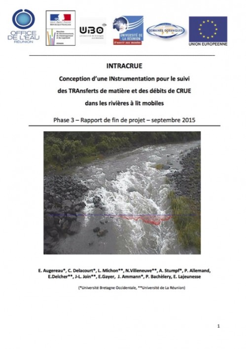 [Publication] INTRACRUE : conception d'une INstrumentation pour le suivi des TRAnsferts de matières et des débits de CRUE dans les rivières à lit mobile