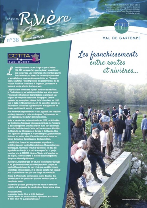 [Publication] Gazette des rivières : les franchissements entre routes et rivières - CPIE Val de Gartempe
