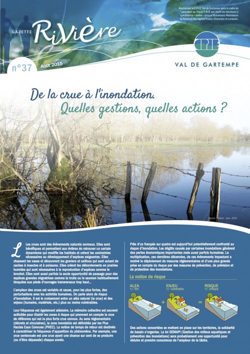 [Publication] La gazette des rivières - De la crue à l'inondation : quelles gestions, quelles actions ?