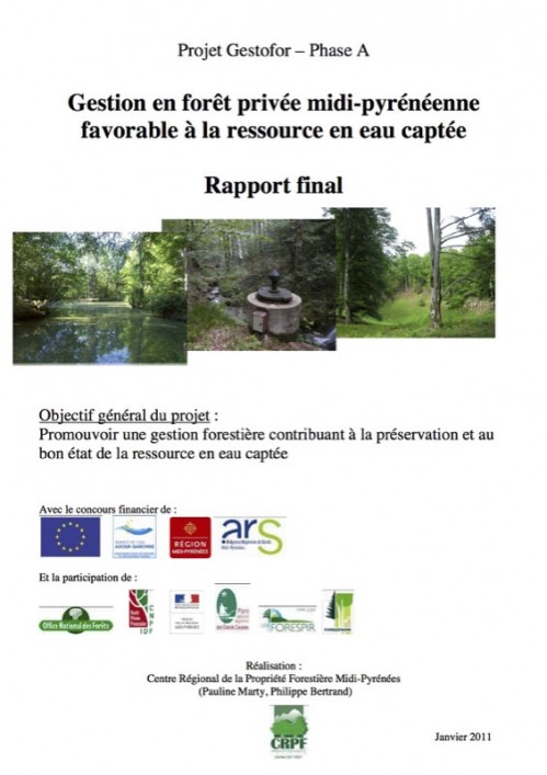 [Publication] Projet Gestofor : pour une gestion forestière en Midi-Pyrénées en préservant la ressource en eau captée