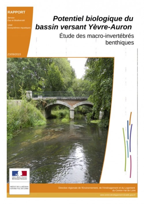 [Publication] Potentiel biologique du bassin versant Yèvre-Auron : étude des macro-invertébrés benthiques