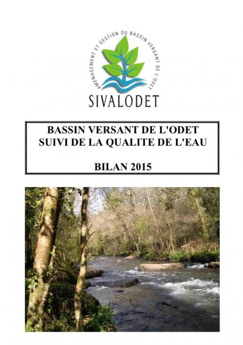 [Publication] Bassin versant de l'Odet - suivi de la qualité de l'eau - bilan annuel 2015