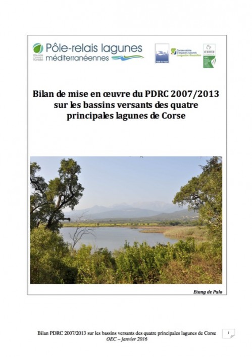 [Publication] Bilan de mise en oeuvre du Plan de Développement Rural de la Corse 2007/2013 sur les bassins versants des quatre principales lagunes de Corse