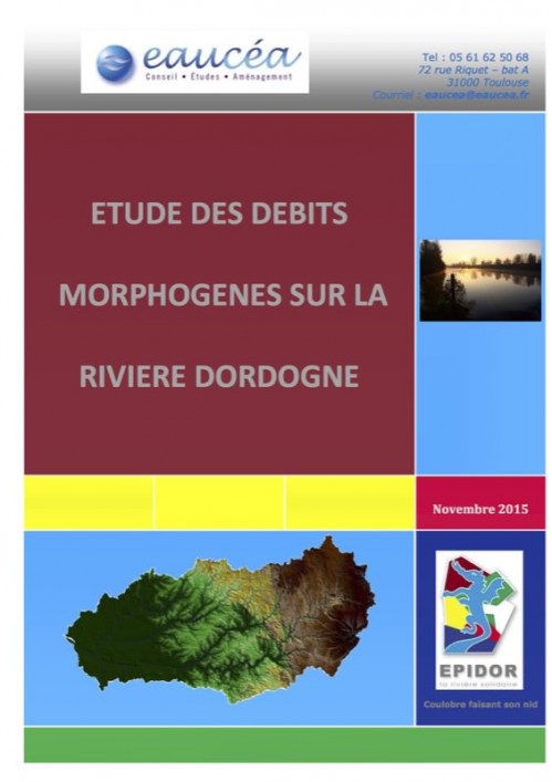 [Publication] Etude sur les débits morphogènes de la Dordogne