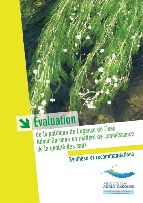 [Publication] Evaluation de la politique de l'agence de l'eau Adour-Garonne en matière de connaissance de la qualité des eaux - Synthèse et recommandations