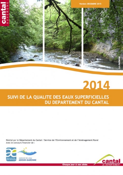[Publication] Bilan de la qualité des eaux du Cantal, 2014