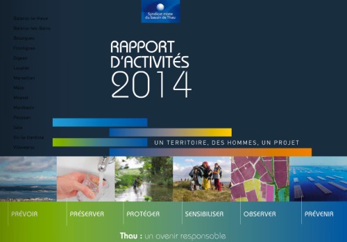 [Publication] Rapport d'activités 2014 - Syndicat Mixte du Bassin de Thau