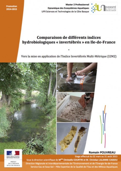 [Publication] Comparaison des différents indices hydrobiologiques invertébrés : vers la mise en place de l’I2M2 - DRIEE Ile-de-France