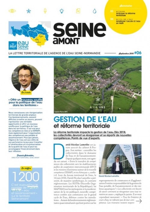 [Publication] Seine Amont : la lettre territoriale de l'Agence de l'eau Seine-Normandie