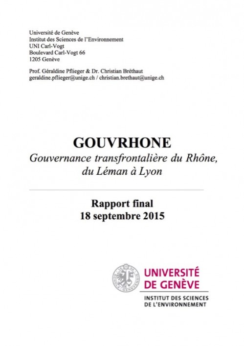 [Publication] Gouvrhône, gouvernance transfrontalière du Rhône du Léman à Lyon