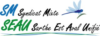 Logo Syndicat mixte Sarthe Est Aval Unifié (SMSEAU)