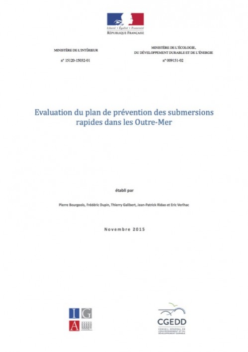 [Publication] Evaluation du plan de prévention des submersions rapides dans les Outre-Mer - CGEDD