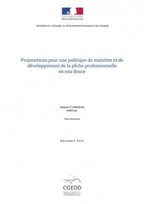 [Publication] Propositions pour une politique de maintien et de développement de la pêche professionnelle en eau douce - CGEDD
