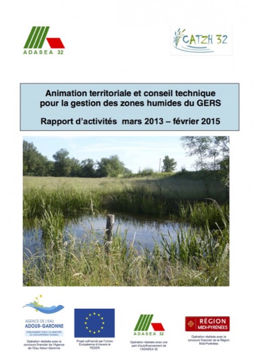 [Publication] Animation territoriale et conseil technique pour la gestion des zones humides du Gers : Rapport d’activités mars 2013 - février 2015