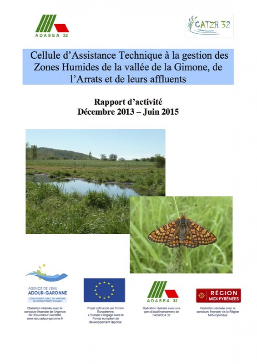 [Publication] Cellule d’Assistance Technique à la gestion des Zones Humides de la vallée de la Gimone, de l’Arrats et de leurs affluents : Rapport d’activité Décembre 2013 - Juin 2015