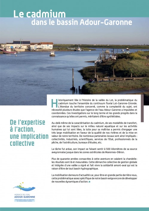 [Publication] Le cadmium dans le bassin Adour-Garonne : de l'expertise à l'action, une implication collective