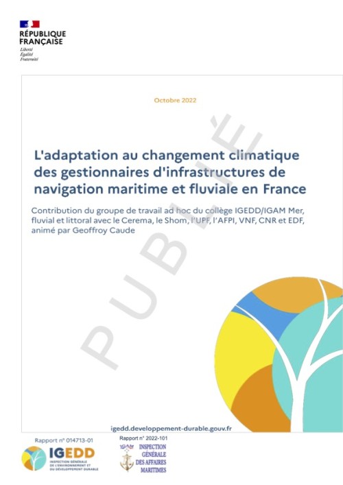 [Publication] L'adaptation au changement climatique des gestionnaires d'infrastructures de navigation maritime et fluviale en France - IGEDD