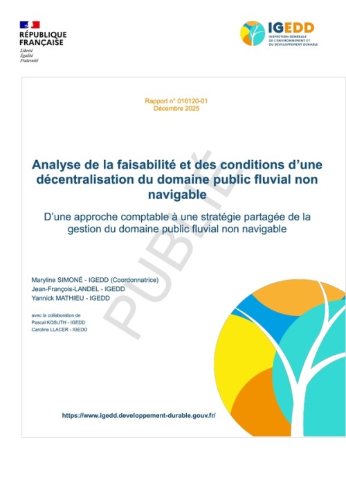 [Publication] Analyse de la faisabilité et des conditions d’une décentralisation du domaine public fluvial non navigable