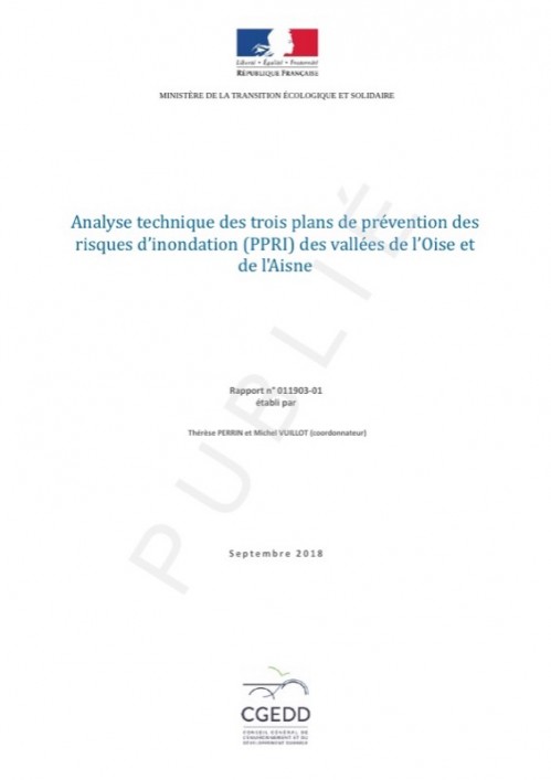 [Publication] Analyse technique des trois plans de prévention des risques d’inondation (PPRI) des vallées de l’Oise et de l'Aisne - CGEDD