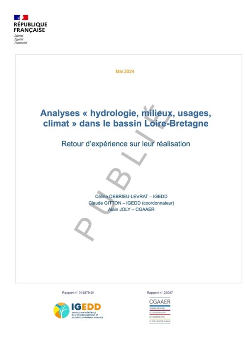 [Publication] Analyses « hydrologie, milieux, usages, climat » dans le bassin Loire-Bretagne - Retour d’expérience sur leur réalisation