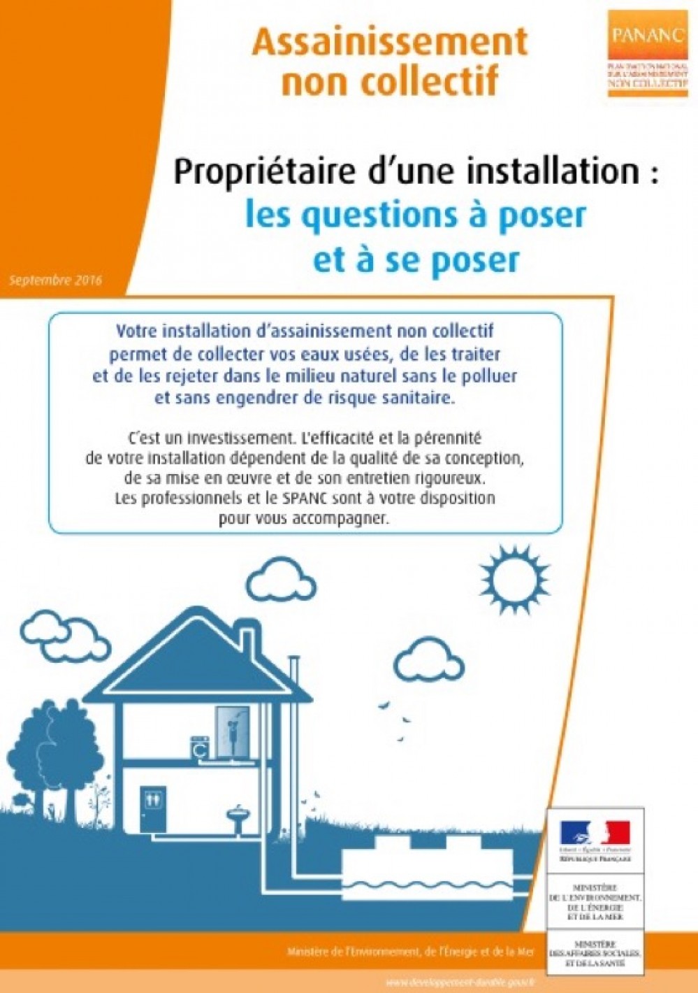 [Publication] Assainissement non collectif - Propriétaire d'une installation : les questions à poser et à se poser