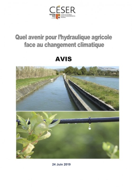 [Publication] Quel avenir pour l'hydraulique agricole en PACA face au changement climatique ? - CESER PACA