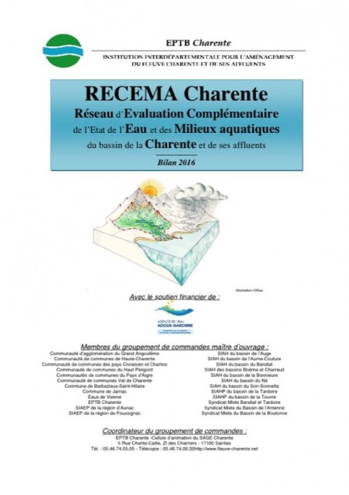 [Publication] Qualité des eaux : bilan 2016 du RECEMA - EPTB Charente