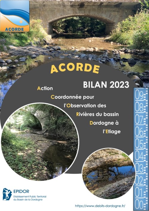 [Publication] Bilan ACORDE 2023 : Action Coordonnée pour l'Observation des Rivières du bassin Dordogne à l'Etiage