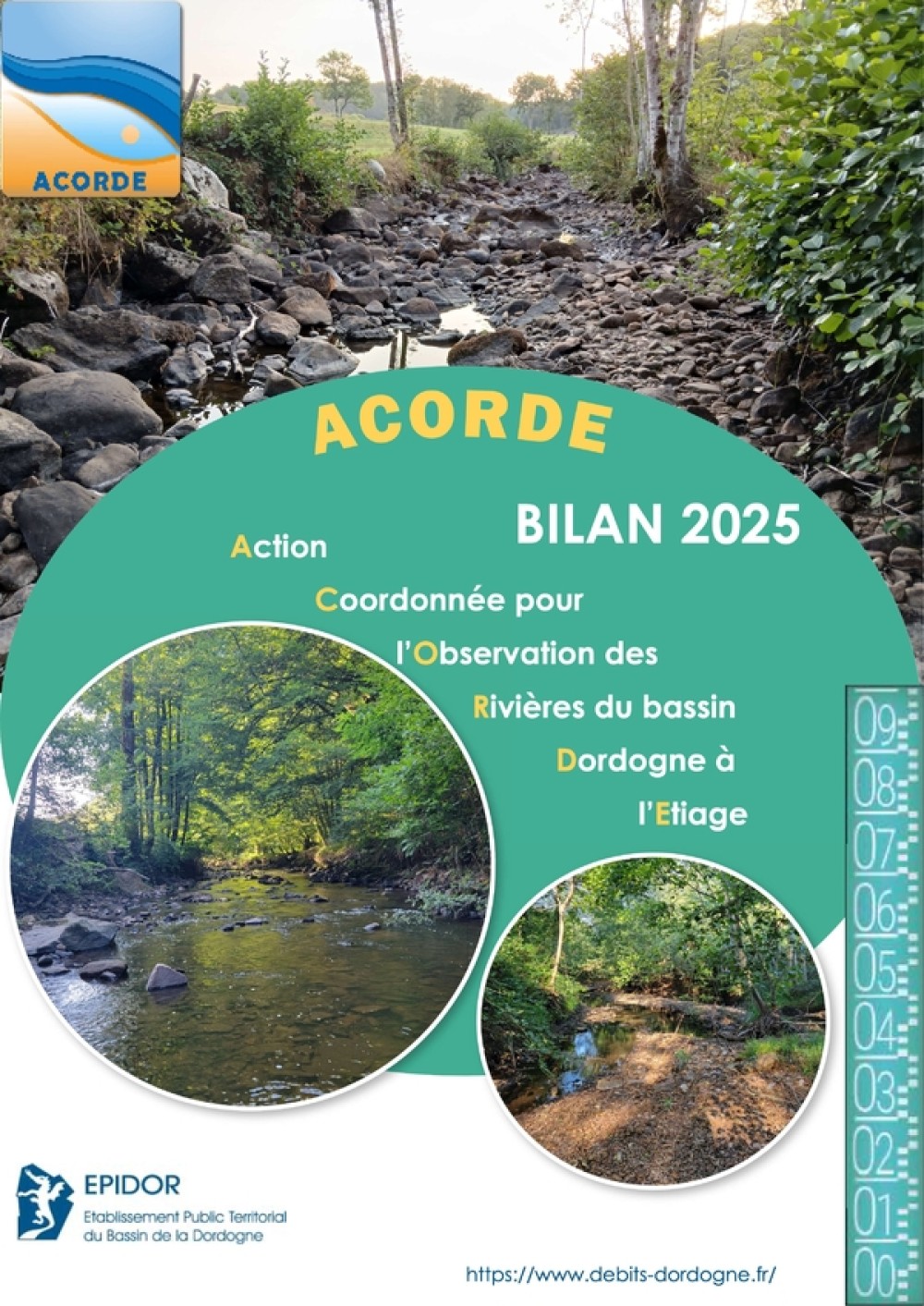 [Publication] ACORDE - Action Coordonnée pour l'Observation des Rivières du bassin Dordogne à l'Etiage - Bilan 2025