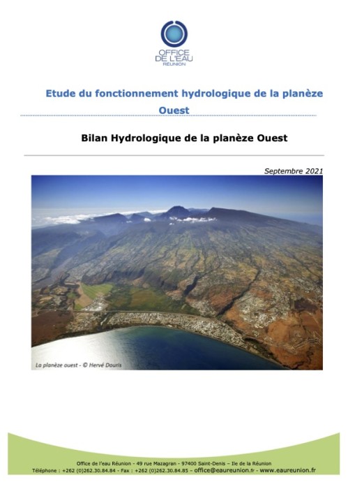 [Publication] Réunion : Etude du fonctionnement hydrologique de la planèze Ouest