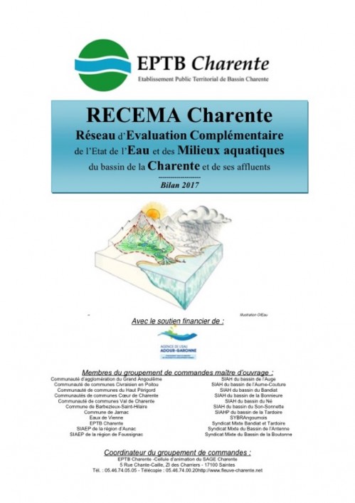 [Publication] Qualité des eaux en 2017 : le bilan du RECEMA est disponible ! - EPTB Charente