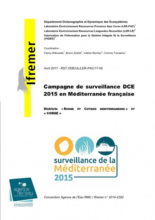 [Publication] Campagne de surveillance DCE 2015 en Méditerranée française