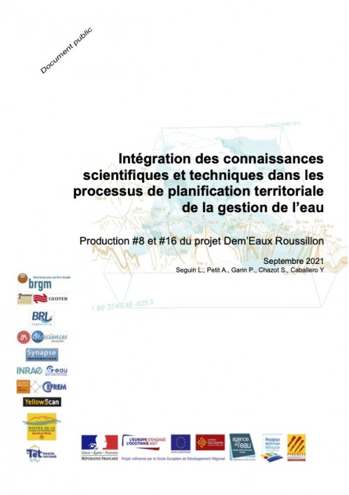 [Publication] Intégration des connaissances scientifiques et techniques dans les processus de planification territoriale de la gestion de l'eau