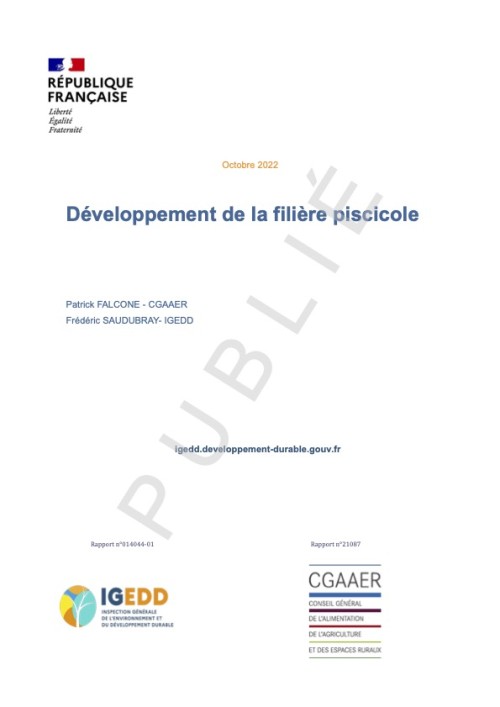 [Publication] Développement de la filière piscicole - IGEDD