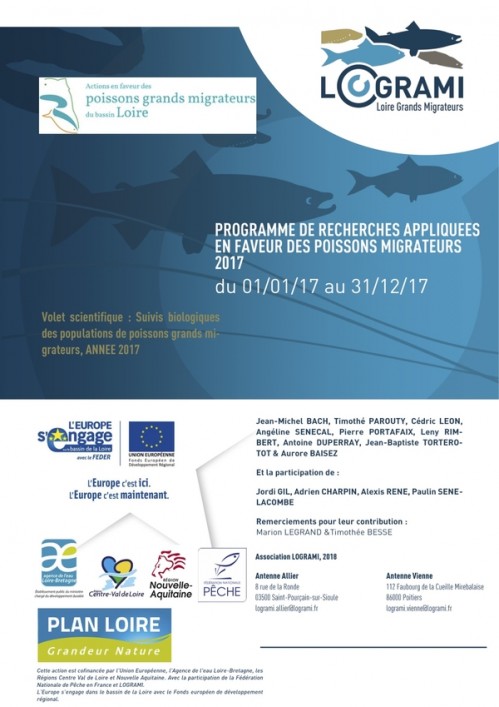 [Publication] Recueil de données biologiques sur les populations de poissons grands migrateurs du bassin de la Loire en 2017 ) LOGRAMI