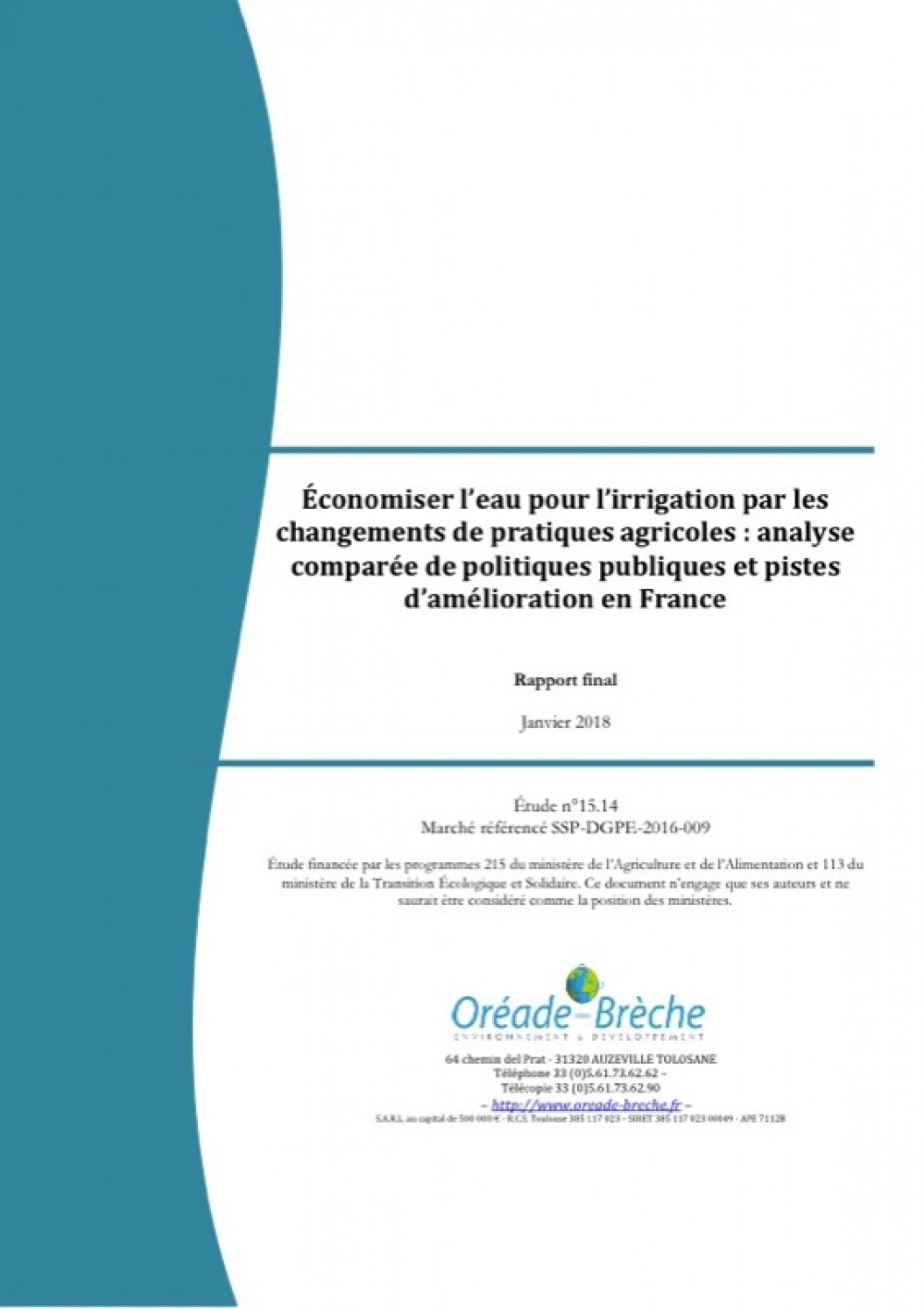 [Publication] Économiser l’eau pour l’irrigation par les changements de pratiques agricoles - Alim'agri
