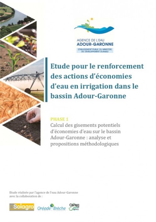 [Publication] Etude pour le renforcement des actions d'économies d'eau en irrigation dans le bassin Adour-Garonne