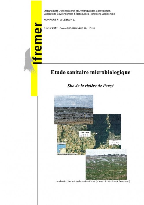 [Publication] Etude sanitaire microbiologique - Site de la rivière de Penzé - Ifremer