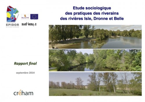 [Publication] Etude sociologique des pratiques des riverains des rivières Isle, Dronne et Belle - EPIDOR