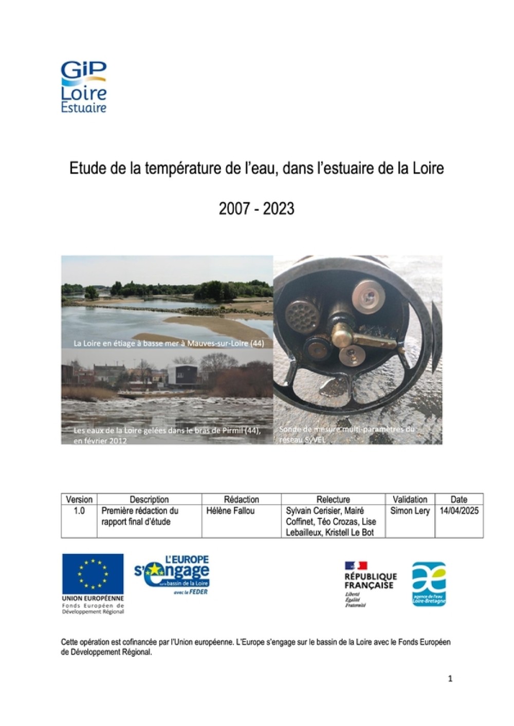 [Publication] Etude de la température de l'eau dans l'estuaire de la Loire