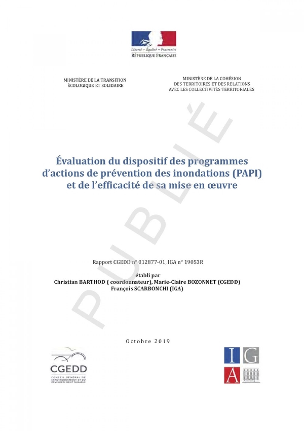 [Publication] Évaluation du dispositif des programmes d’actions de prévention des inondations (PAPI) et de l’efficacité de sa mise en oeuvre - CGEDD