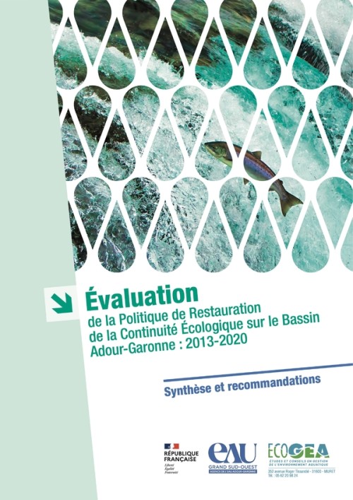 [Publication] Evaluation de la Politique de Restauration de la Continuité Écologique sur le bassin Adour-Garonne : 2013-2020