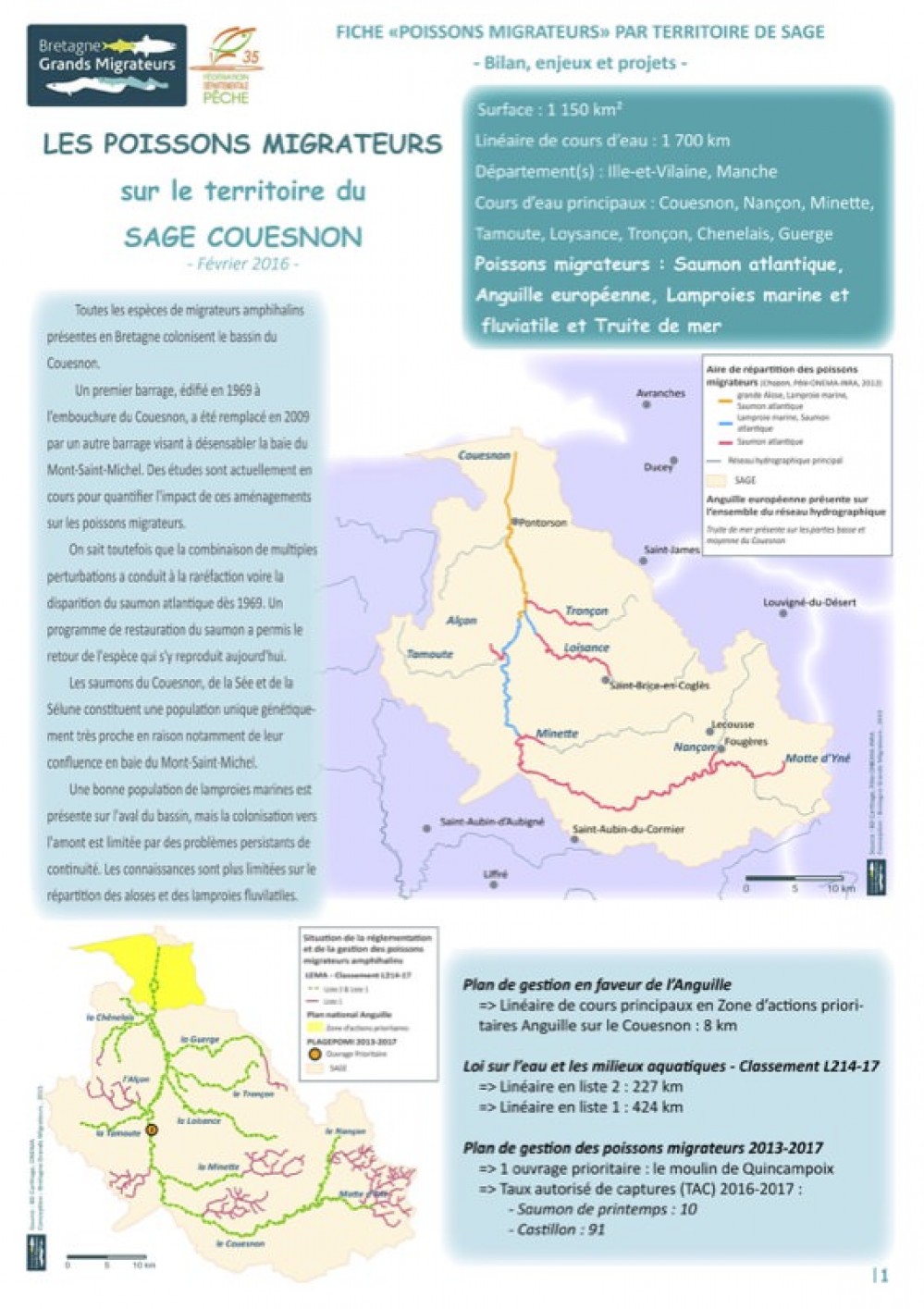 [Publication] Fiches poissons migrateurs par Sage