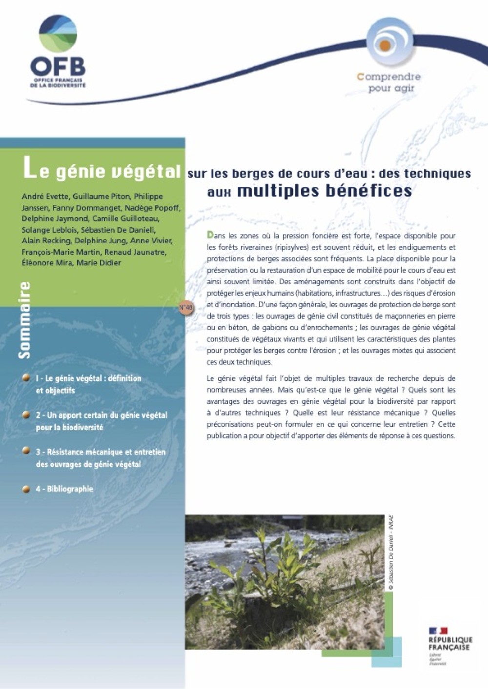 [Publication] Le génie végétal sur les berges de cours d'eau : des techniques aux multiples bénéfices