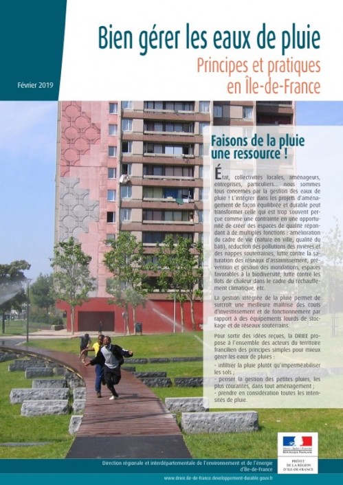 [Publication] Bien gérer les eaux de pluie : principes et pratiques en Ile-de-France