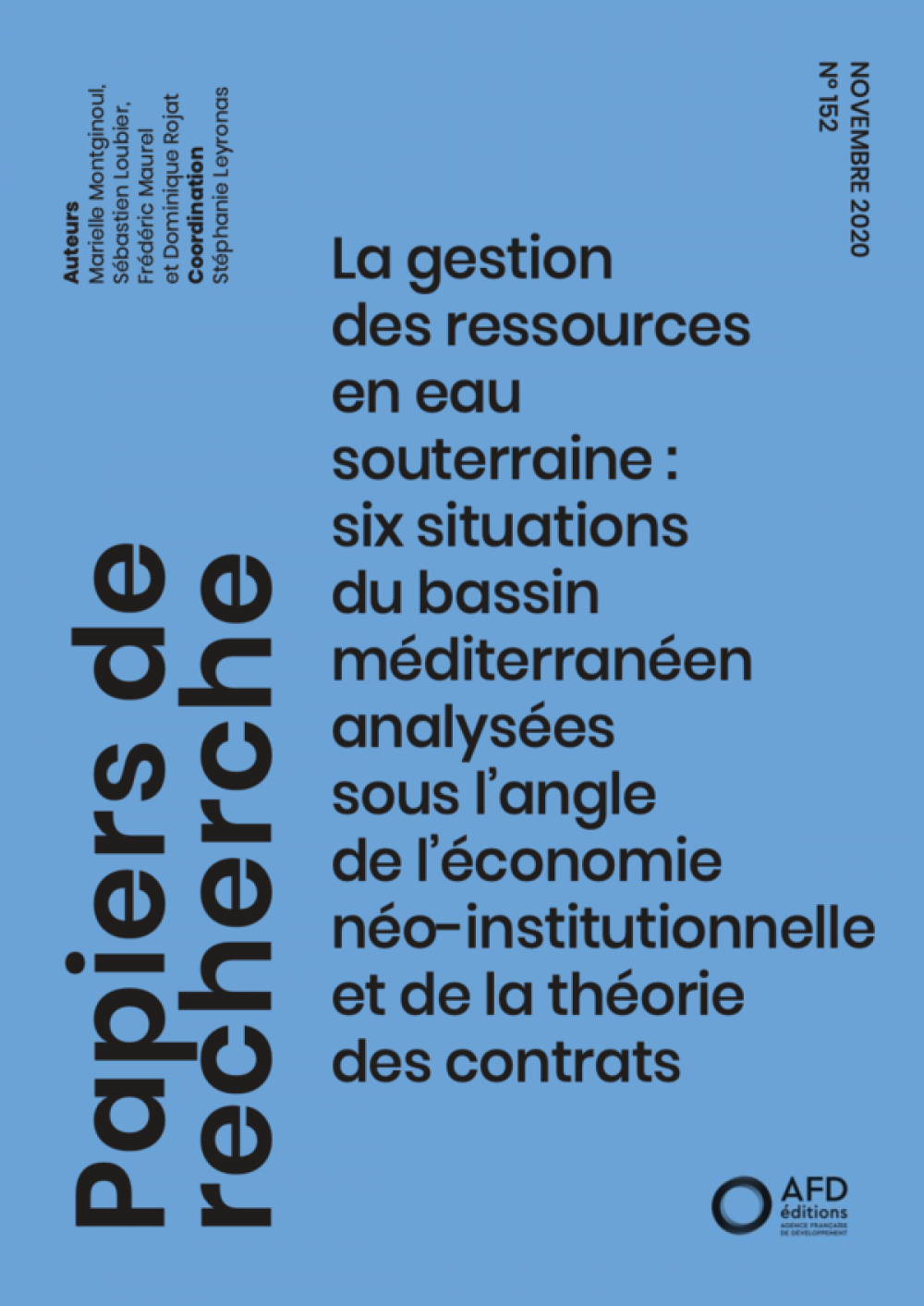 [Publication] La gestion des ressources en eau souterraine : six situations du bassin méditerranéen